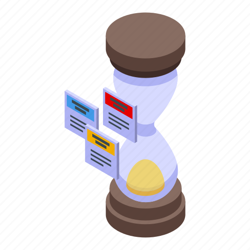 Task, schedule, hourglass, isometric icon - Download on Iconfinder