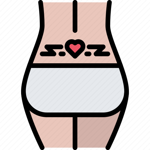 Back, heart, love, panties, lower, woman, tattoo icon - Download on Iconfinder