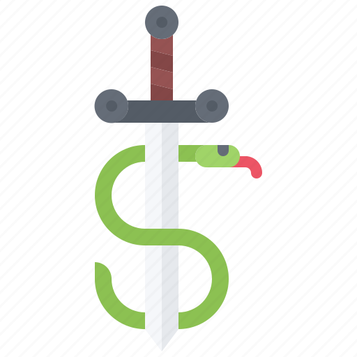 Sword, dagger, snake, tattoo, parlor, art icon - Download on Iconfinder