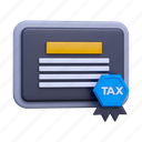 tax, certificate, payment, finance, invoice, document 