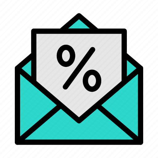 Discount, tax, offer, email, message icon - Download on Iconfinder