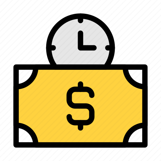Dollar, cash, tax, pay, time icon - Download on Iconfinder