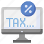 online, tax, percentage, service, dollar, computer 