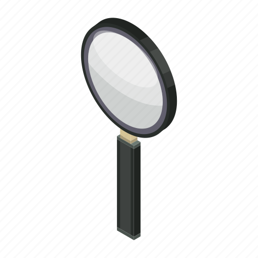 Cartoon, focus, glass, isometric, lens, magnify, zoom icon - Download on Iconfinder