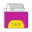 document, folder, invoice, percent, tax, vat 