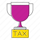 invoice, percent, prize, reward, tax, trophy, vat