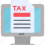 online, tax, paid, element, human, income, investment, paper, icon 