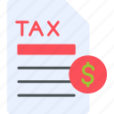 tax, payment, bill, invoice, money, paid, contract, receipt, finance, icon