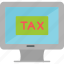 tax, omputer, online, service, technology, icon 