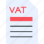vat, business, document, economy, finance, payment, taxes, icon 
