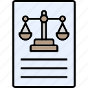 court, document, judgement, justice, law, legal, order, icon