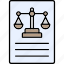 court, document, judgement, justice, law, legal, order, icon 