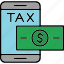 online, tax, paid, element, human, income, investment, paper, icon 
