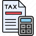 tax, calculation, accounting, coin, documtn, icon