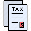 tax, file, expense, paper, document, icon