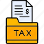 tax, folder, document, invoice, percent, vat, icon 