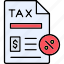 tax, paperwork, accounting, assess, finance, icon 