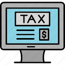 tax, form, online, refund, return, icon
