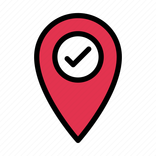 Check, gps, location, map, pin icon - Download on Iconfinder