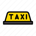 banner, board, cab, sign, taxi