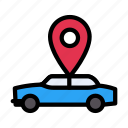 cab, location, map, pinpoint, taxi