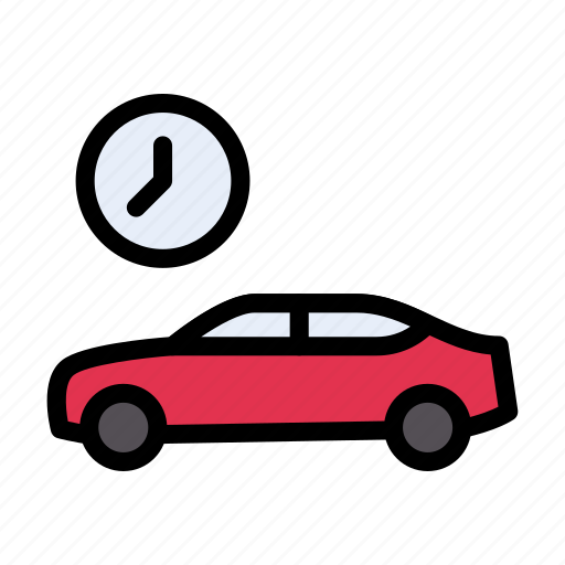 Cab, clock, taxi, time, waiting icon - Download on Iconfinder