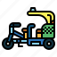taxi, bike, bicycle, cab, vehicle 