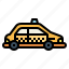 taxi, car, cab, vehicle, transportation 