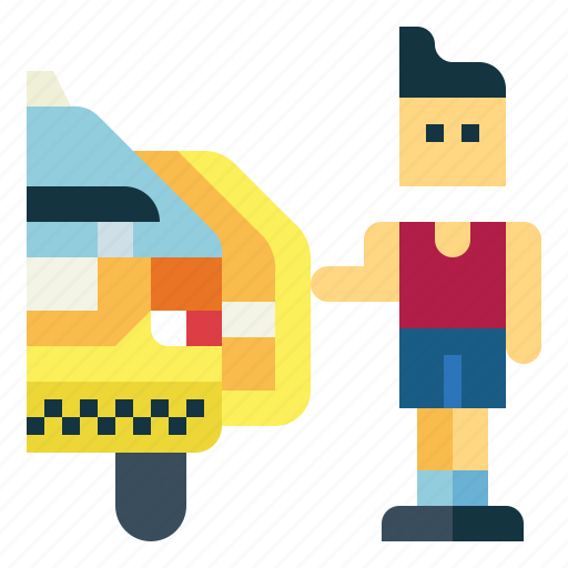 Passenger, taxi, cab, car, man icon - Download on Iconfinder