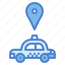 taxi, car, cab, vehicle, location