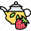 strawberry, teapot, leaf, tea, shop, drink, cafe, drinks 
