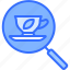 magnifier, tea, cup, search, shop, drink, cafe, drinks 