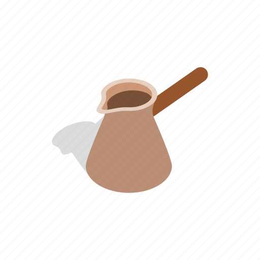 Breakfast, cezve, coffee, drink, isometric, pot, turkish icon - Download on Iconfinder