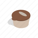 blank, box, container, food, isometric, plastic, round