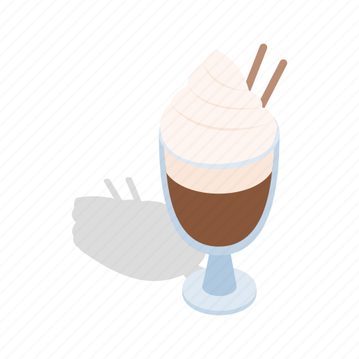 Cafe, cinnamon, coffee, drink, glass, isometric, stick icon - Download on Iconfinder