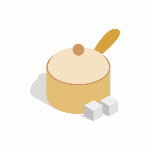 Bowl, cap, ceramic, food, isometric, spoon, sugar icon - Download on Iconfinder