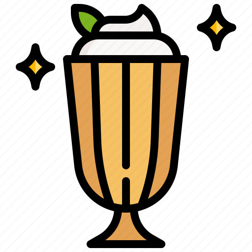 Iced, tea, refreshing, green, summer, whipped, cream icon - Download on Iconfinder