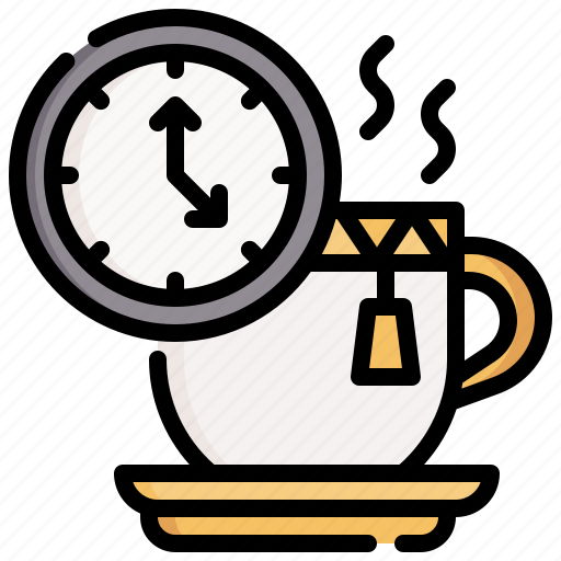 Tea, time, clock, mug, hot, drink, cup icon - Download on Iconfinder