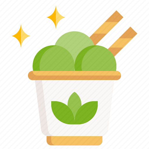 Ice, cream, dessert, summertime, bowl, green, tea icon - Download on Iconfinder
