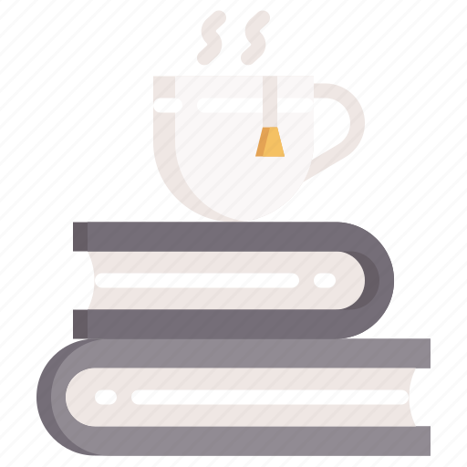 Tea, cup, books, break, education, drink icon - Download on Iconfinder
