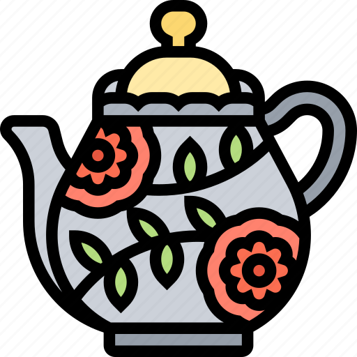 Teapot, tea, pour, porcelain, kitchen icon - Download on Iconfinder
