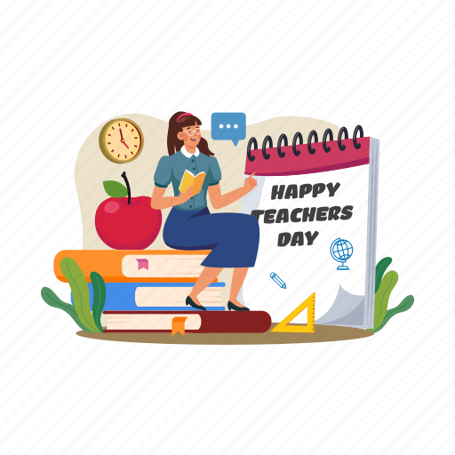 Teachers day, class, world, gift, greeting, happy, holiday illustration - Download on Iconfinder