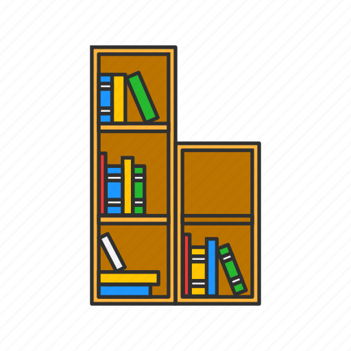 Book shelve, books, library, room, school, school library, shelves icon - Download on Iconfinder