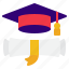 graduation, education, cap, hat, student, school, graduate, college, degree 