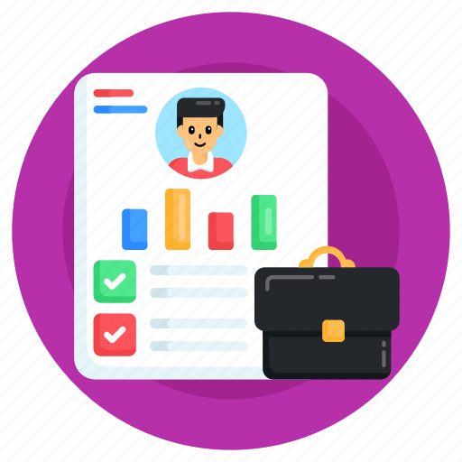 Business profile, job profile, resume, business document, employee document icon - Download on Iconfinder