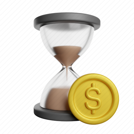 Time, is, money 3D illustration - Download on Iconfinder