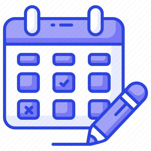 Schedule, planner, pencil, calendar, almanac, reminder, meeting icon - Download on Iconfinder