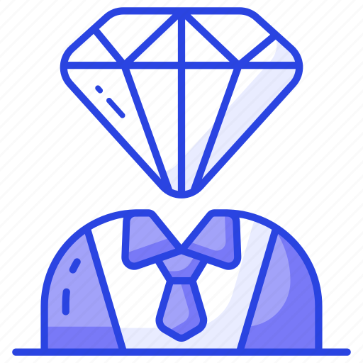 Brilliant, mind, excellence, worker, excellent, diamond, person icon - Download on Iconfinder
