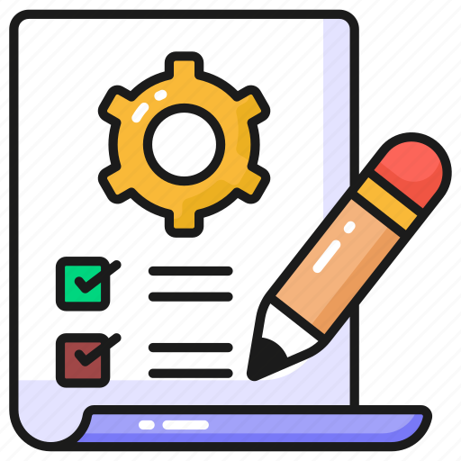 Work, planning, technical, configuration, document, checklist, agenda icon - Download on Iconfinder