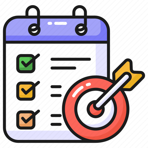 Task, goal, checklist, notebook, dartboard, target, aim icon - Download on Iconfinder